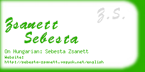zsanett sebesta business card